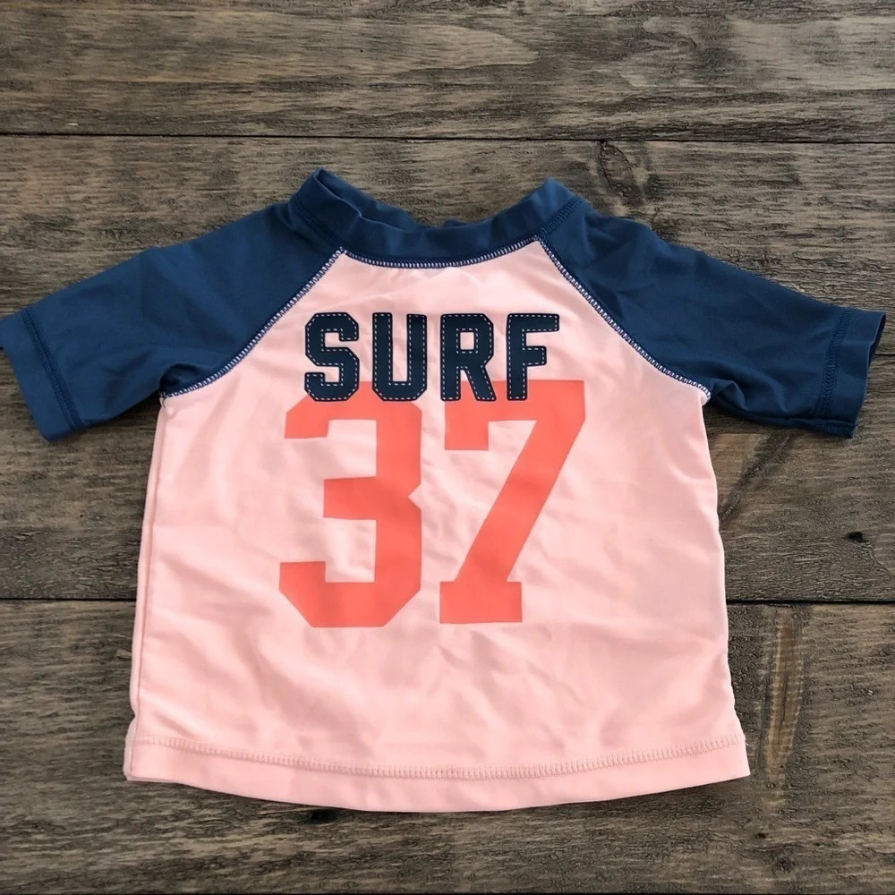 Old Navy Baby Boys Rash Guard‎ Shirt Swim 3-6 Mos